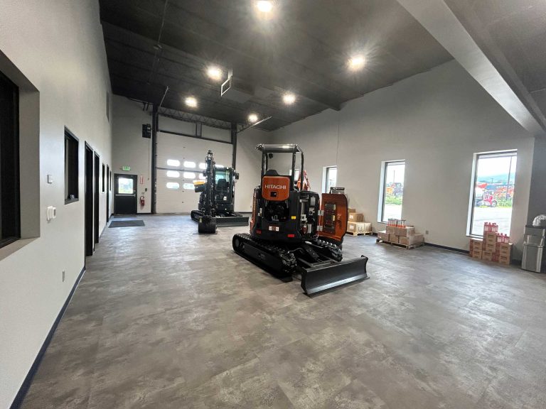 Empty industrial space with machinery