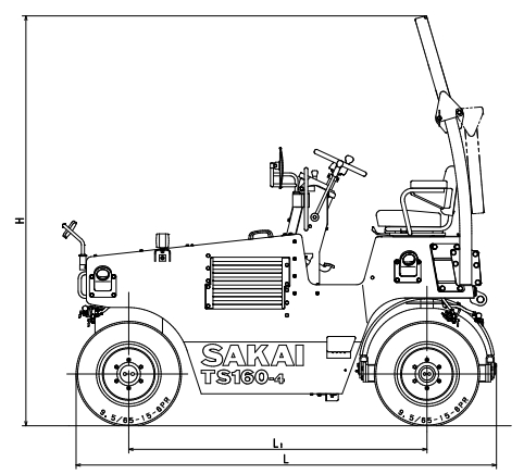 Sakai ts160-4 pneumatic tire roller
