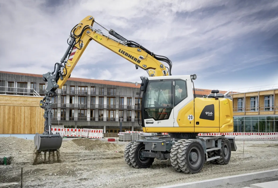 Liebherr rubber tired excavators - a916 compact litronic