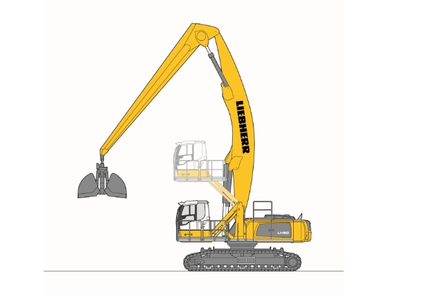 Liebherr crawler material handlers - lh80c port litronic