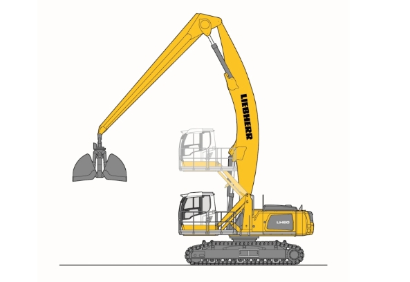 Liebherr crawler material handlers - lh60c port litronic