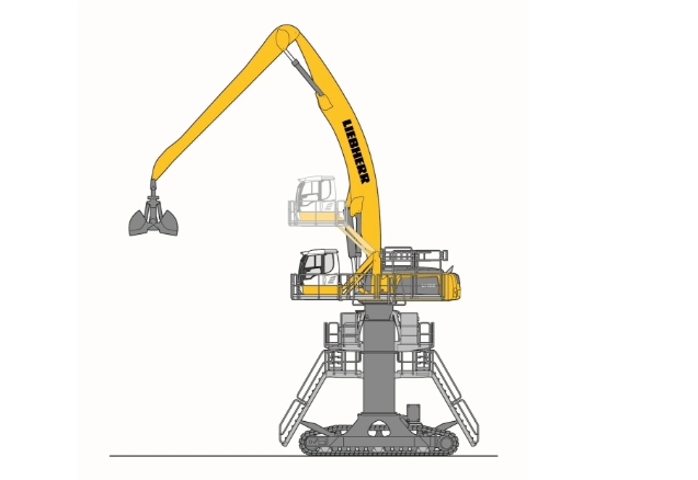 Liebherr crawler material handlers - lh80c gantry port litronic