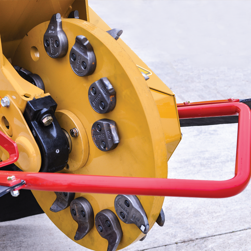 Stump cutter safety - cutting teeth