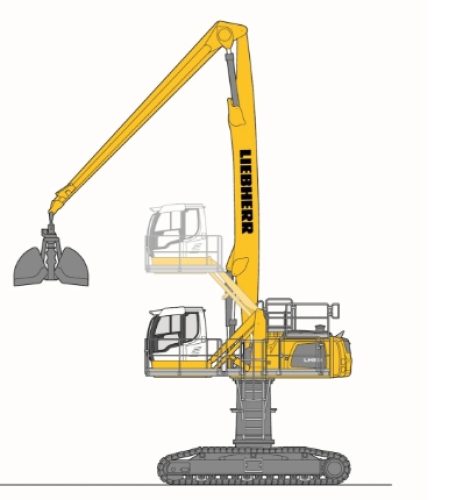 Liebherr crawler material handlers - lh50c hr port